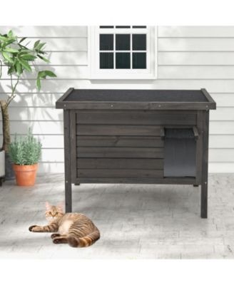 Outdoor Insulated Cat House with All-Round Foam Insulated for Winter