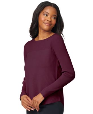 Women's Petite Boat Neck Long-Sleeve Sweater