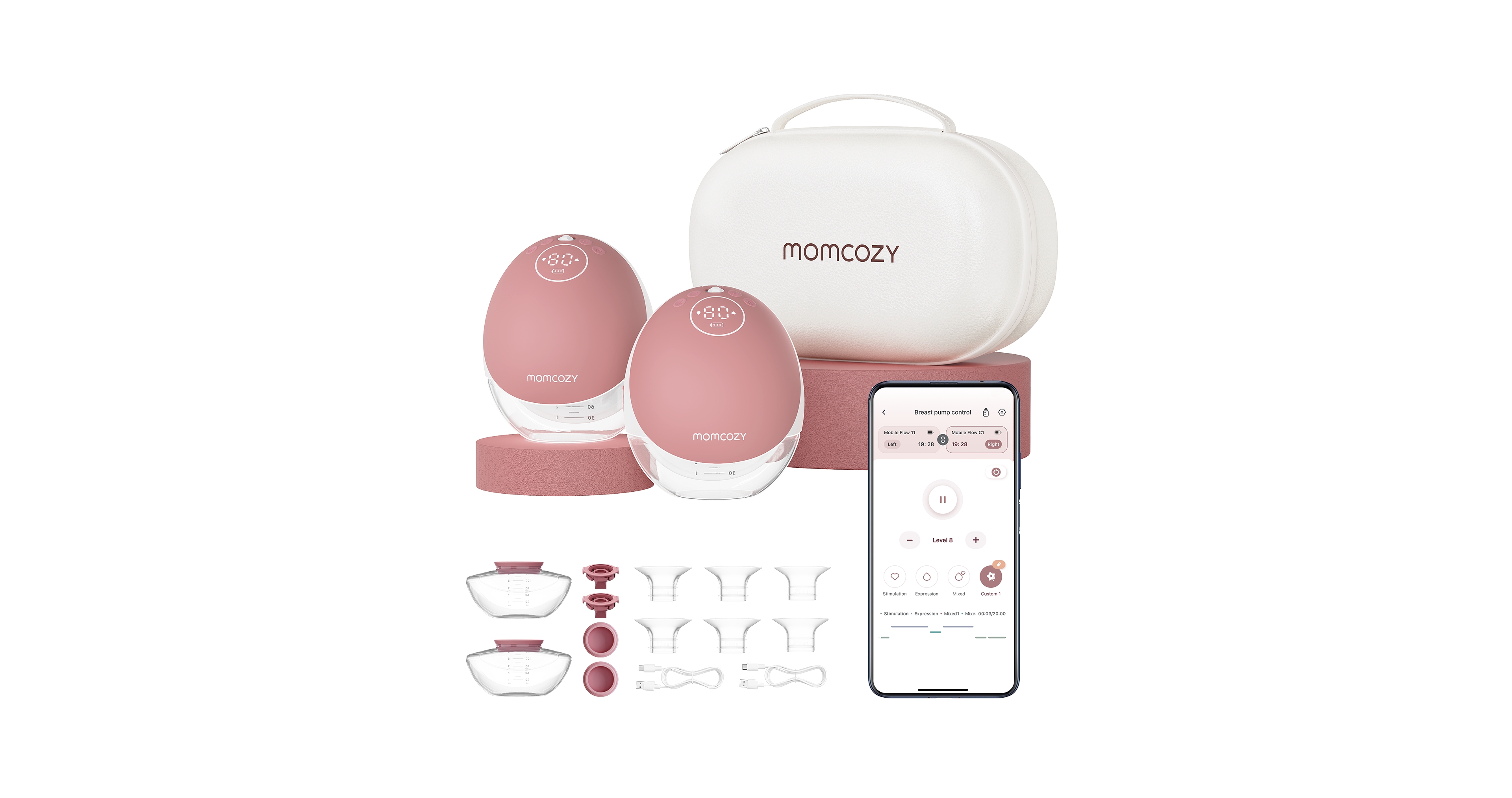 Momcozy Baby M9 wearable breast pump with smart app double