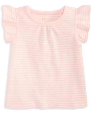 First Impressions - Baby Girls Short-Sleeve Simple Striped T-Shirt
