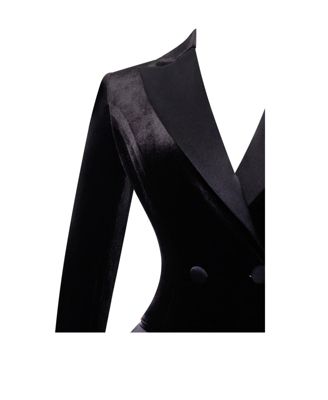 Women's Calista Black Velvet Blazer Mini Dress