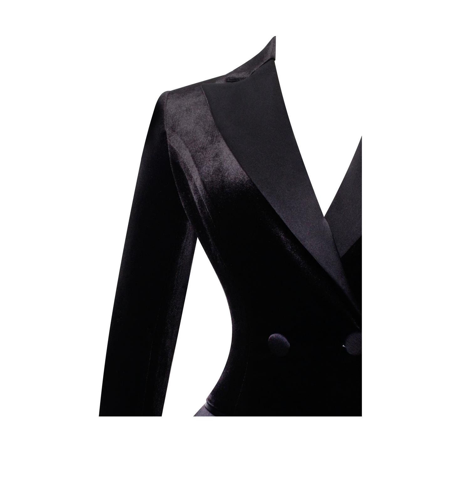 Women's Calista Black Velvet Blazer Mini Dress