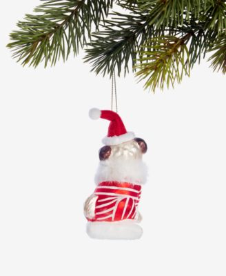 Pets Santa Pug Ornament, Macy's Exclusive