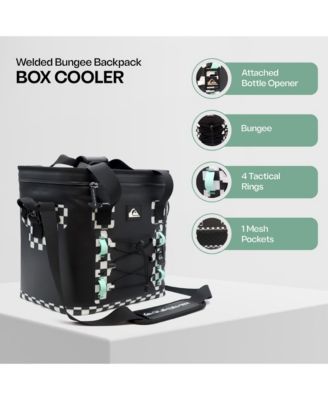 Quiksilver Shoreline Collection 48-72H 5 Layer Insulated Box Cooler with Adjustable Strap and Waterproof Zippers