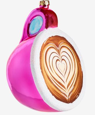 Foodie Pink Coffee Cup Ornament, Macy's Exclusive
