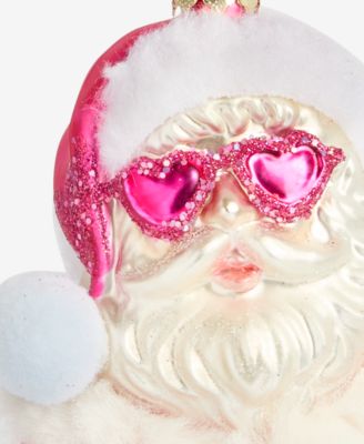 Merry Magic Pink Heart Sunglasses Santa Ornament, Macy's Exclusive 