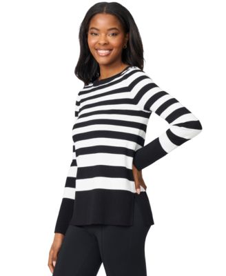 Women's Striped Scoop Neck Tunic Sweater
