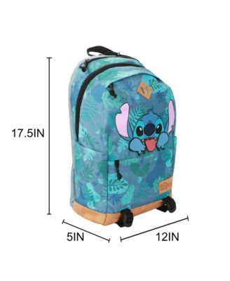 Stitch Tropical Print 17.5" Hooded Backpack