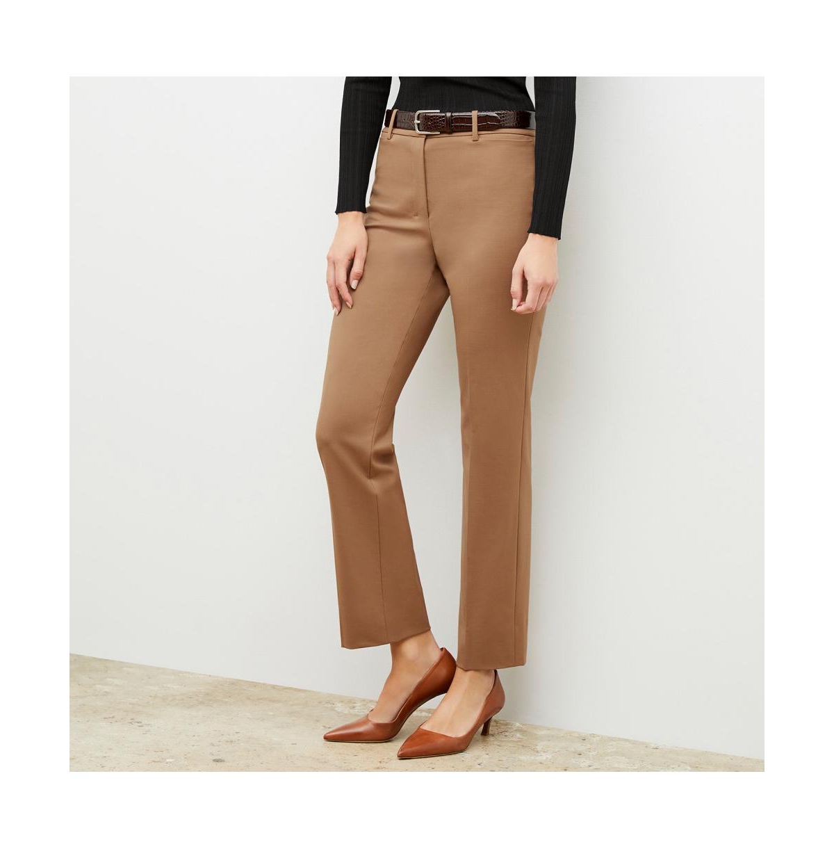 Women's Smith Straight Trouser - Washable Wool Twill - Camel