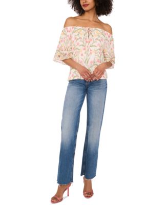 Women's Off-The-Shoulder 3/4-Sleeve Top