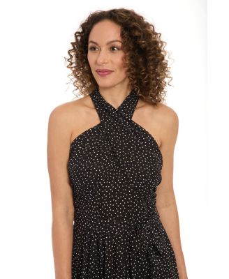 Petite Crisscross Chiffon A-Line Dress