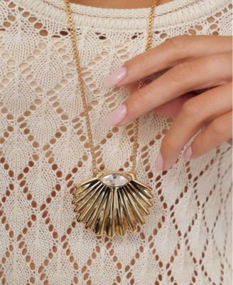 Scallop Crystal Necklace
