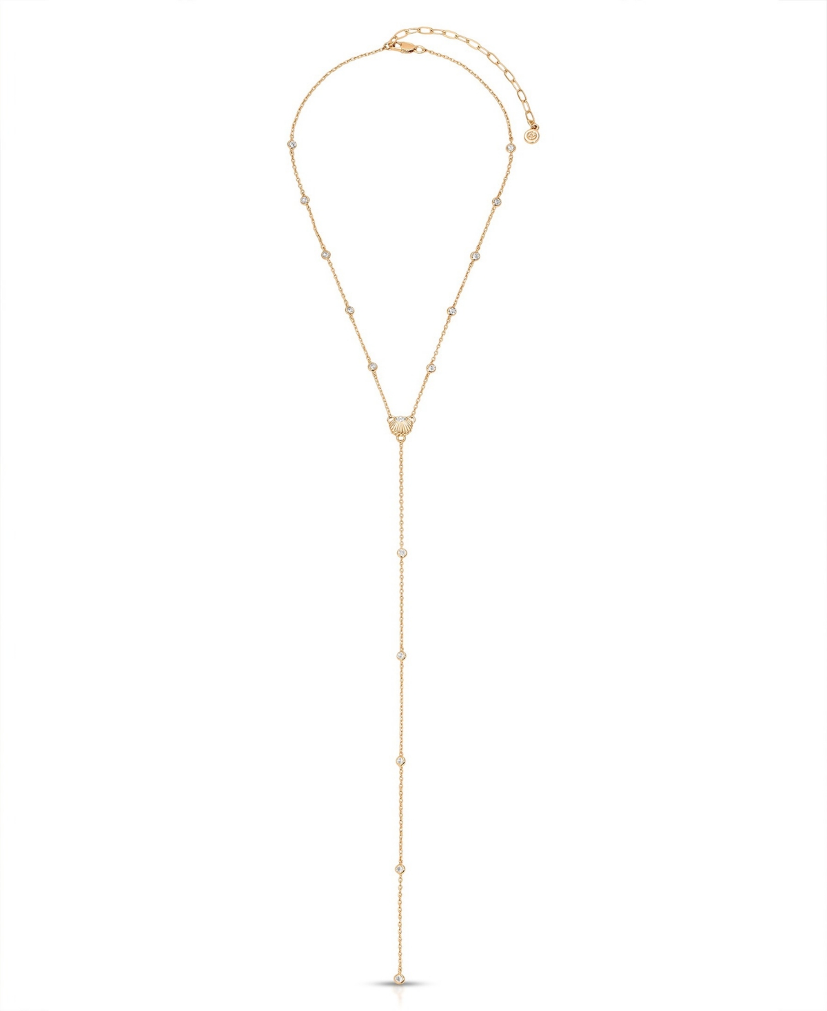 Santorini Shell Lariat Necklace - Gold