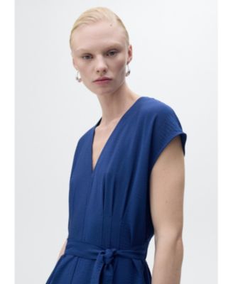 Women's Long Cropped Belted Jumpsuit