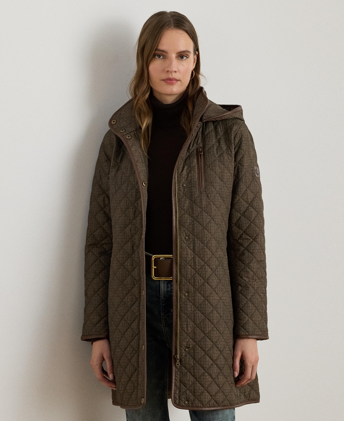 Ralph Lauren Women's Hooded Quilted Coat In Multi