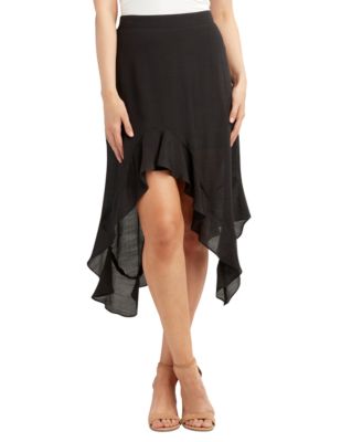 BCX - Juniors' Asymmetrical-Hem Gauzy Skirt