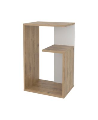 Vega Side Table in Melamine with Open Storage