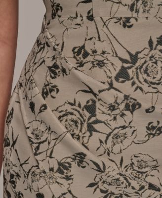 Women's Sleeveless Jacquard Sheath Dress