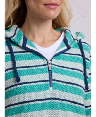 Women's Ally 1/4 Zip Stripe Hoodie