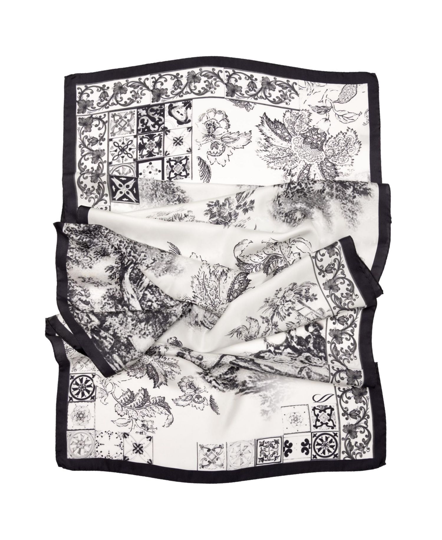 Toile - Long Silk Scarf for Women
