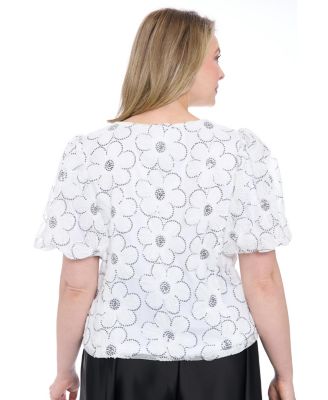 Women's Printed Square-Neck Top