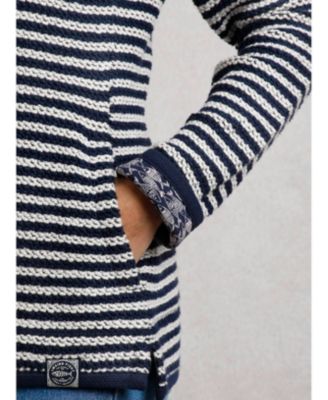 Women's Juliet 1/4 Zip Stripe Macaroni