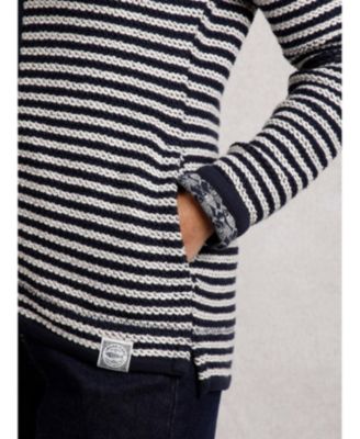 Women's Bianca Full Zip Stripe Macaroni Hoodie