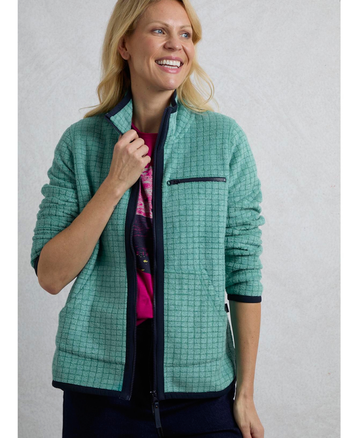 Women's Tilly 1/4 Zip Grid Fleece - Viridis