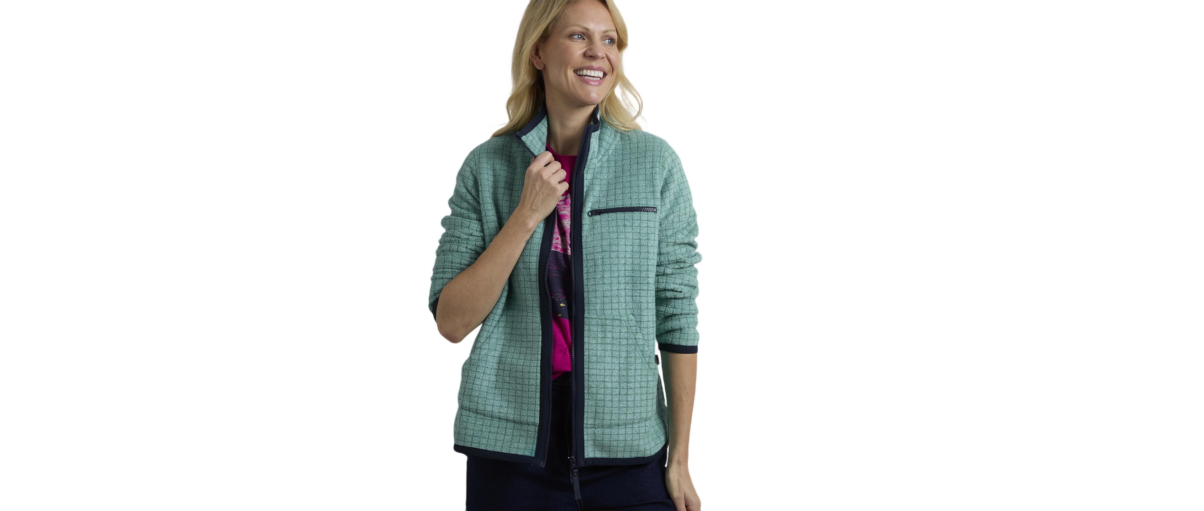 Weird Fish Women's Tilly 1/4 Zip Grid Fleece