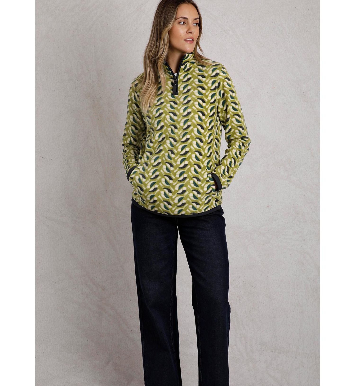 Women's Reena 1/4 Zip Printed Microfleece