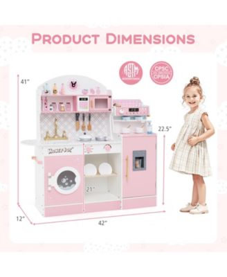 Kids Kitchen Set with Coffee Maker & Accessories Fun Pretend Play Toy for Children