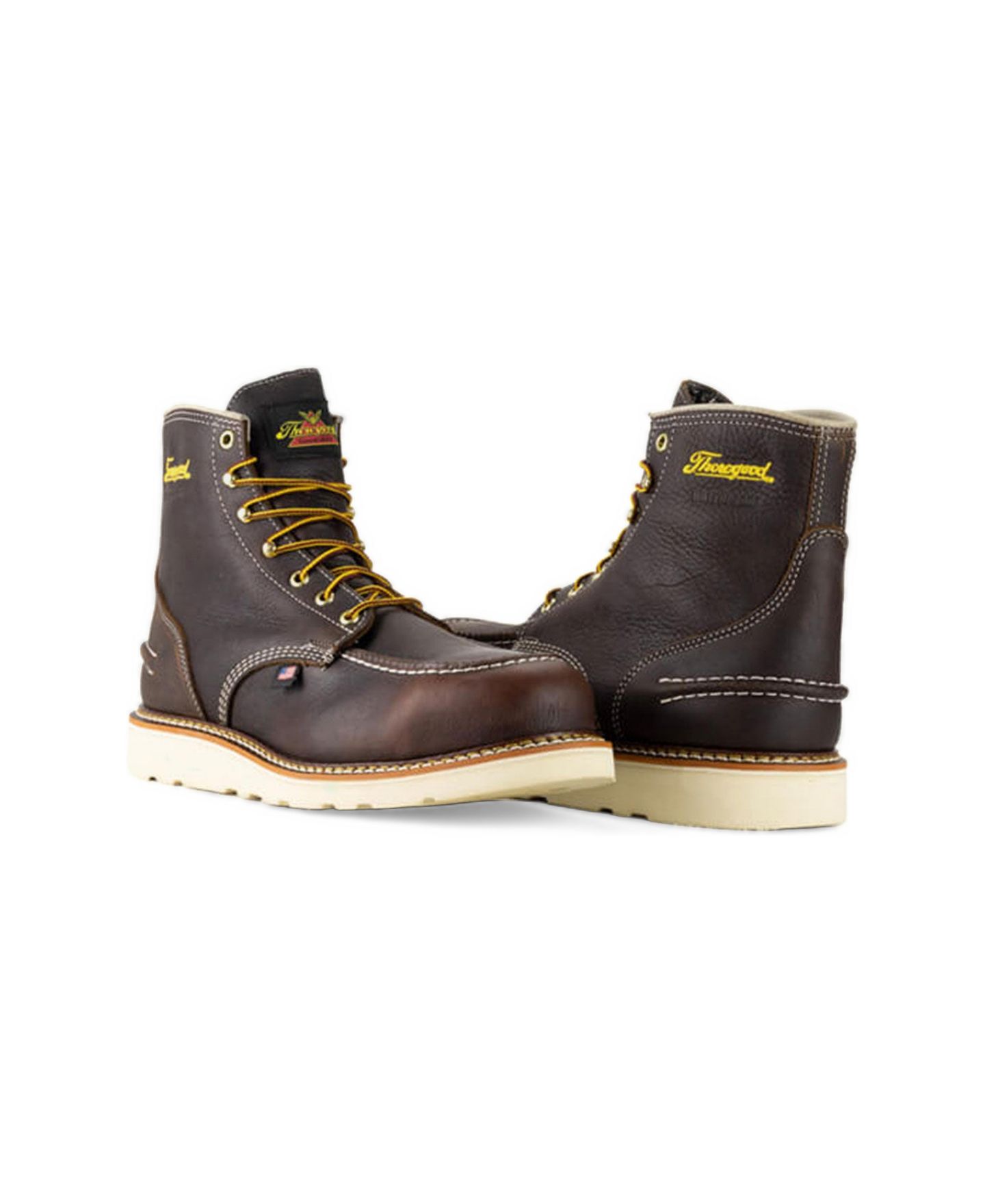 Мужские ботинки Thorogood 1957 Series Waterproof 6" Briar Pitstop Moc Toe Work Boots for Men — фото 2