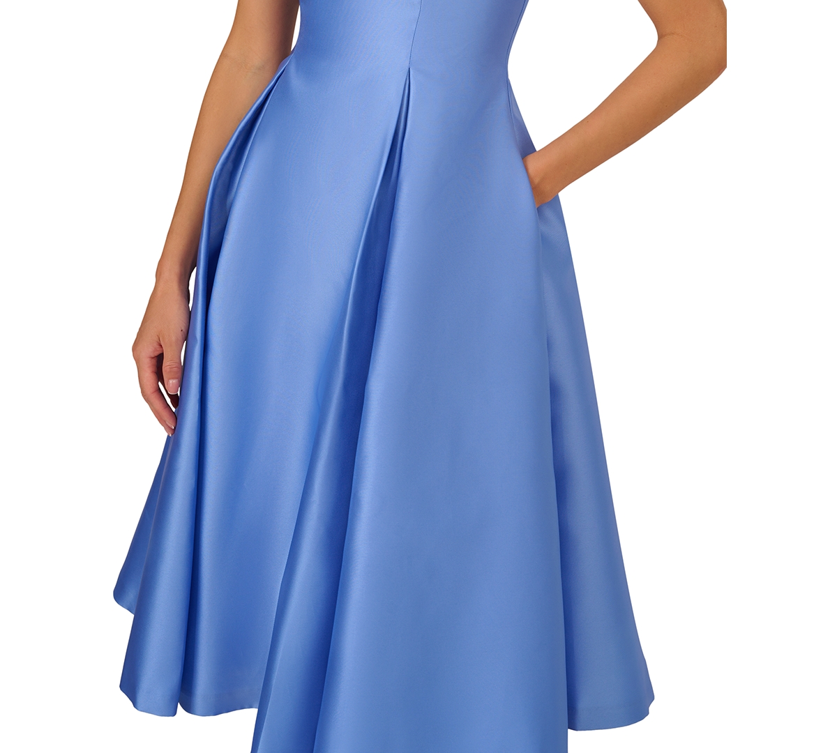 Adrianna Papell Boat-neck A-line Dress