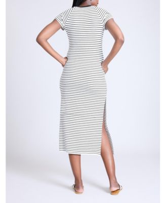 Maternity Rib Knit Short Sleeve Raglan Midi Dress - Motherhood