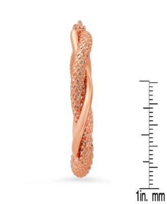 Women's Stainless Steel Twisted Double Layered Hoop Earrings