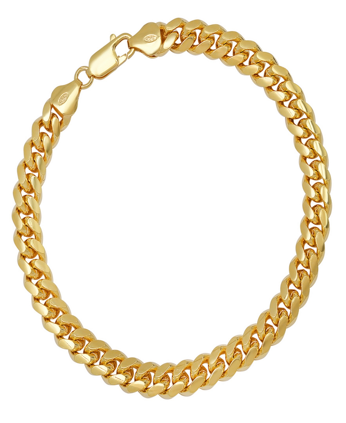 Steeltime Unisex Sterling Silver Cuban Link Chain Bracelet
