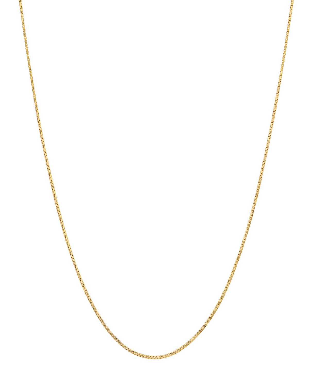 Steeltime Women's 14k Gold Plated Box Chain Necklace