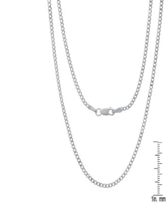 Unisex Sterling Silver Cuban Superflat Necklace