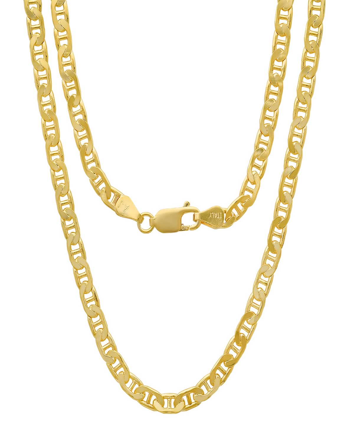 Unisex 14K Gold Plated Mariner Superflat Necklace - Gold