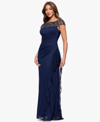 Women's Boat-Neck Long Sheath Dress