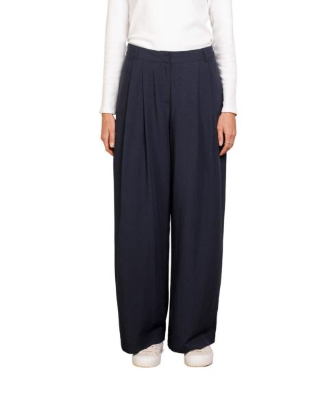 Женские брюки Celtic & Co. Wide Leg Drape, цвет: Тёмный тёмно-синий