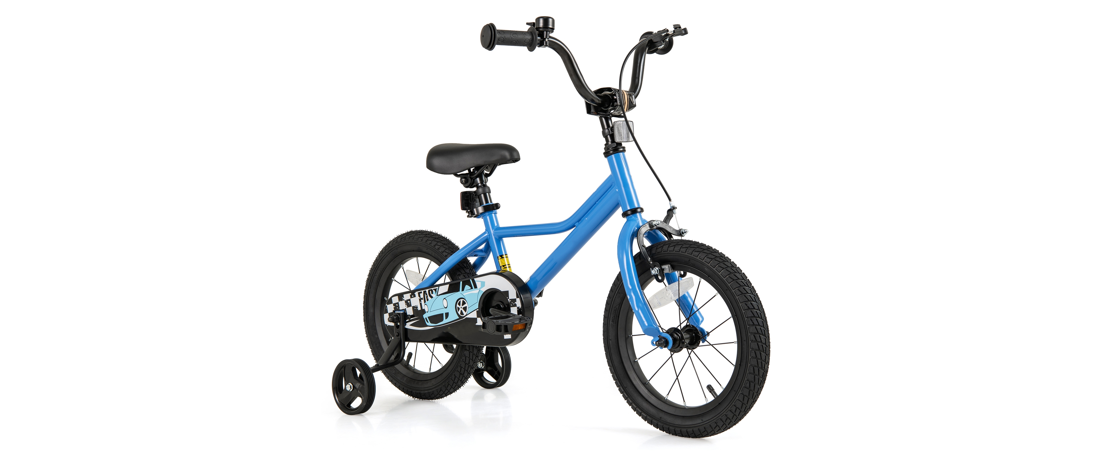 Kids Bike with Removable Training Wheels Adjustable for Growing Riders