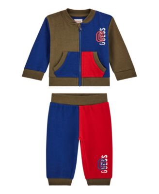 Baby Boys 2-Piece Long Sleeve Active Zip Up Top and Sweatpants Set