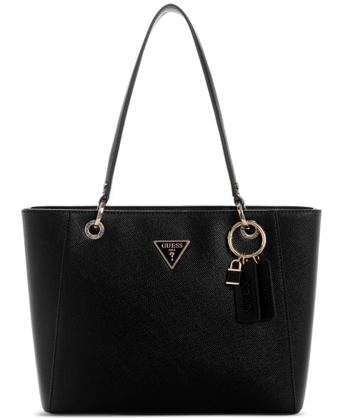 Женская сумка GUESS Noelle Medium Zip-Top Tote Handbag, цвет: Чёрный