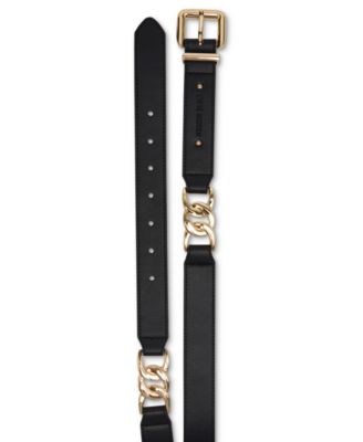 1.18" Smooth Faux-Leather Belt