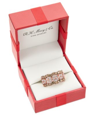 Nude Diamond & Chocolate Diamond Scalloped Multirow Ring (2-1/4 ct. t.w.) in 14k Rose Gold