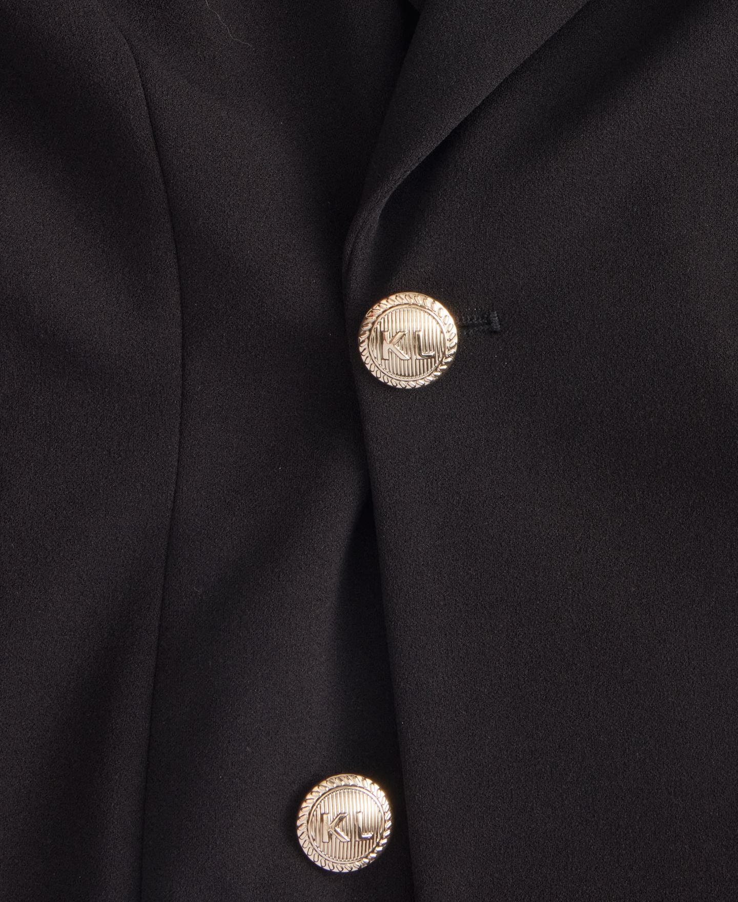 Женское платье KARL LAGERFELD PARIS Chiffon-Hem Blazer, цвет: Чёрный — фото 8