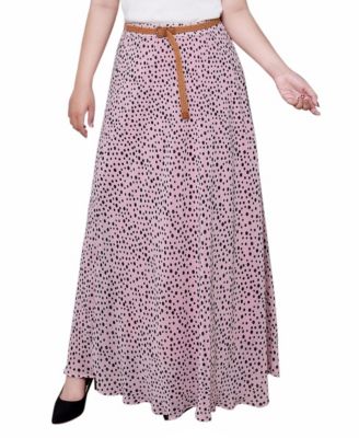 Plus Size Chiffon Maxi Skirt