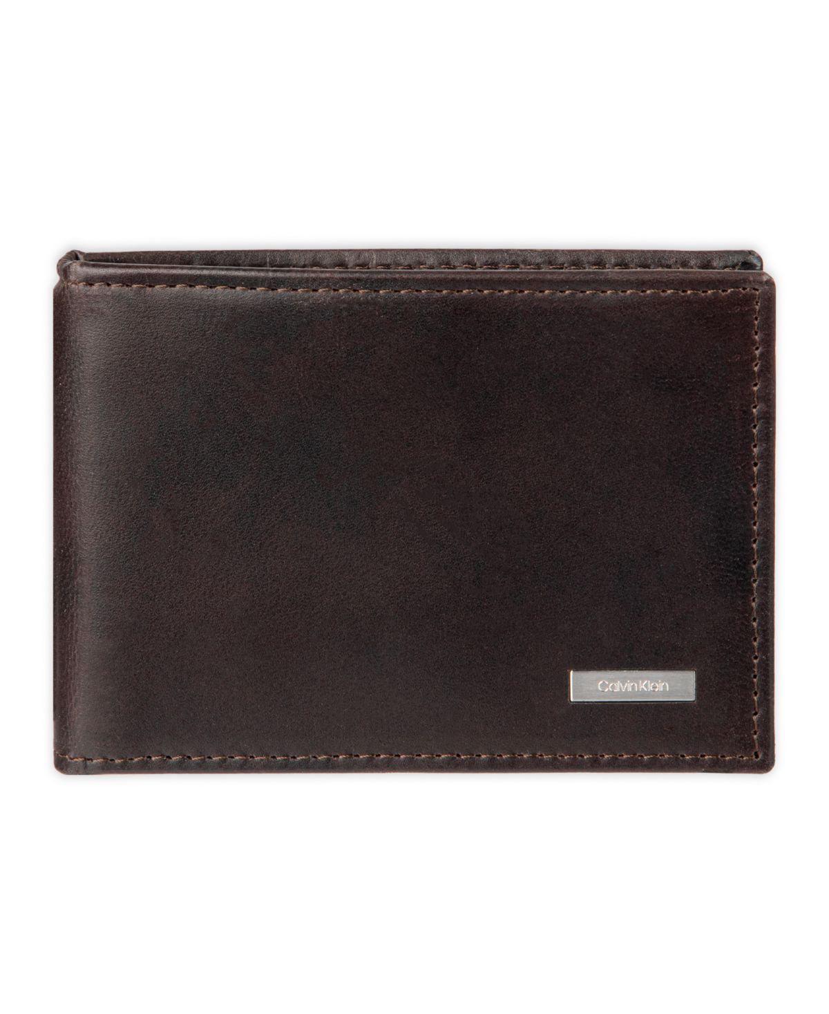 Мужской RFID-кошелек из двухцветной кожи Arcadia с передним карманом и застежкой-молнией