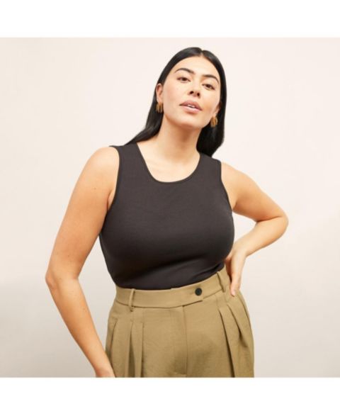 Женский топ M.M.LaFleur Paige - Ribbed Pima Cotton, цвет: Чёрный